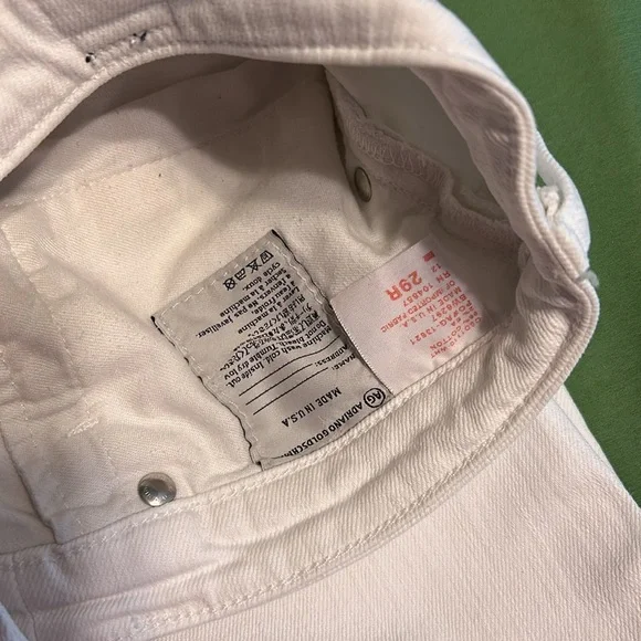 Ag Adriano Goldschmied The Stilt White Straight Leg Jeans 29R - Picture 3 of 4